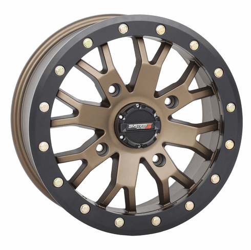 System 3 | SB-4 Matte Bronze & Black BeadLock UTV Wheel - 14" | 15" - 3-143237